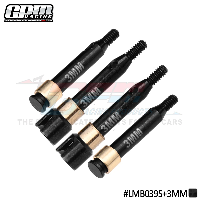 GPM 4140 Carbon Steel Front & Rear Drive Shafts +5mm /+3MM Wide For LOSI 1/24 Micro-B 2WD Buggy RTR-LOS00007 GVM RC