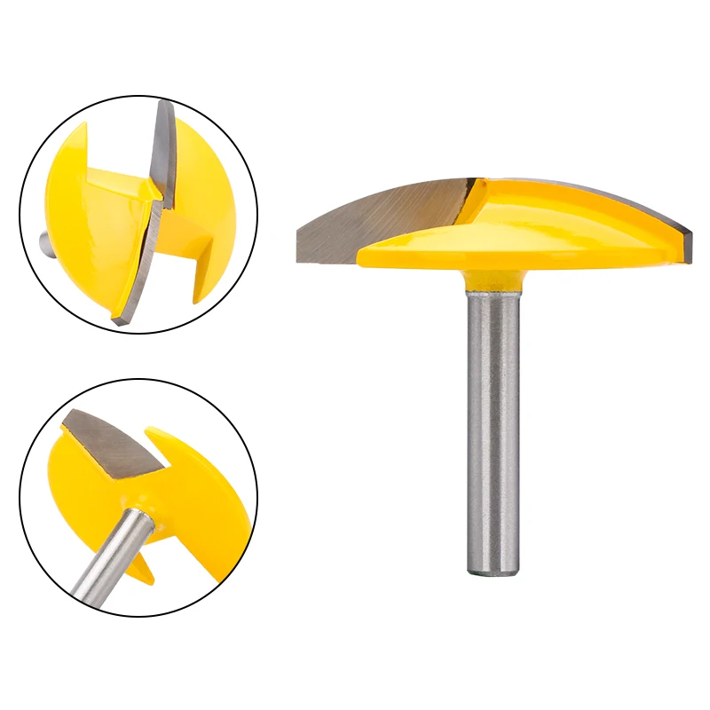 XCAN Milling Cutter 6/8/6.35/12.7mm Shank Small Bowl Router Bit 1-1/2 Radius 1-3/4 Wide Door Knife Woodworking Tool