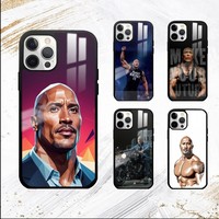 The Rock Dwayne Johnson Phone Case For iPhone 16 15 14 13 12 11 Pro Max Plus Mini PC Fashion mirror phone case