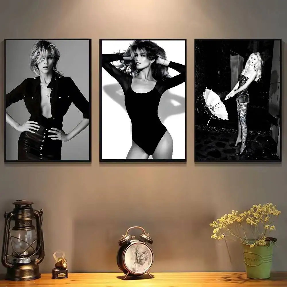 ملصق C-Claudia Schiffer عالي الدقة لديكور المنزل جدار لاصق مقاوم للماء وغرفة المعيشة المنزلية والديكور الجمالي