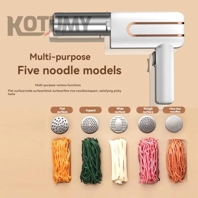 Ручная беспроводная машина для производства лапши Портативная беспроводная домашняя машина для изготовления макаронных изделий Ручная автоматическая машина для изготовления лапши из нержавеющей стали