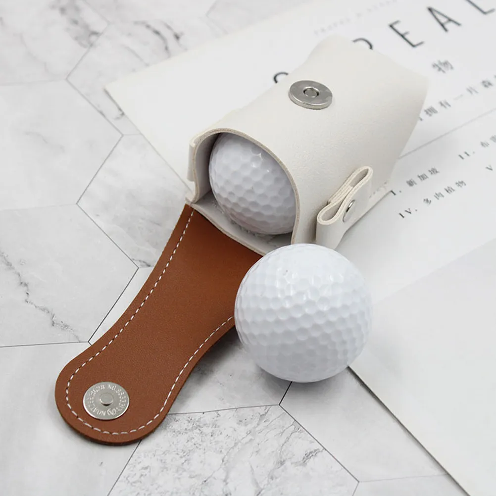 

Golf Ball Storage Storage Bag Portable PU Outdoor Hanging Golf Ball Pouch for Club Accessories Reusable Golfs Bag