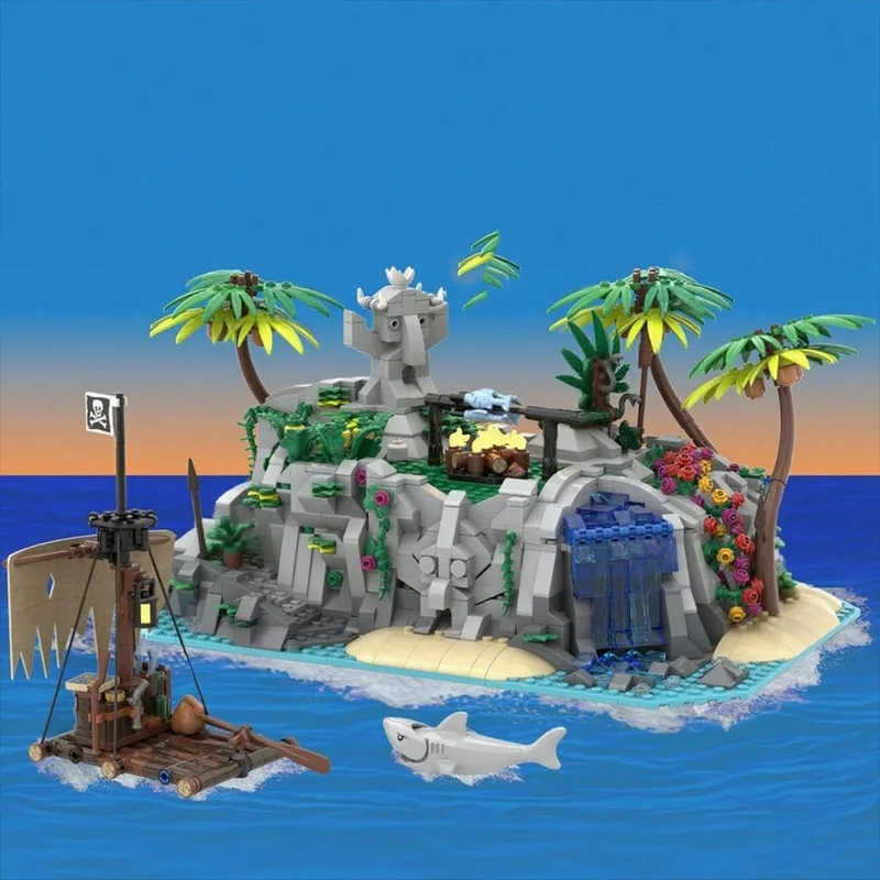 1858 قطعة MOC TAPU جزيرة القراصنة نموذج اللبنات هدايا عيد الميلاد العمارة تجميع لعبة فكرة الإبداعية عيد ميلاد الاطفال #5