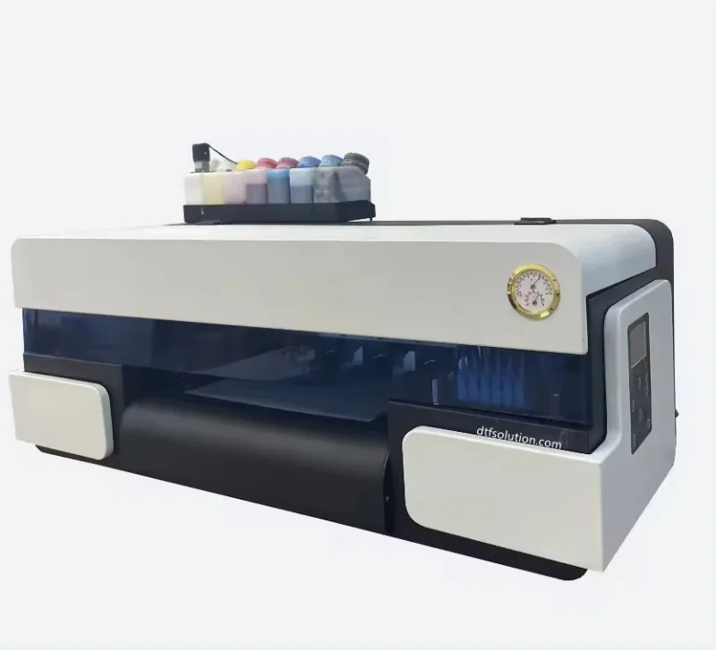 New A3 XP600 DTF printer PET film printer t-sh-irt textile DTF printing machine with po-wder shaker