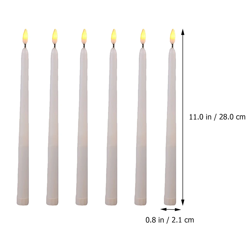 

6 Pcs LED Light Flameless Flickering Candles Halloween Tapered Mini Decorative Lights
