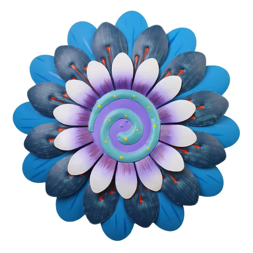 

Wall Hanging Ornament Wall Hanging Decoration Handmade Metal Sunflower Wall Art Multicolored Hanging Decoration for Home