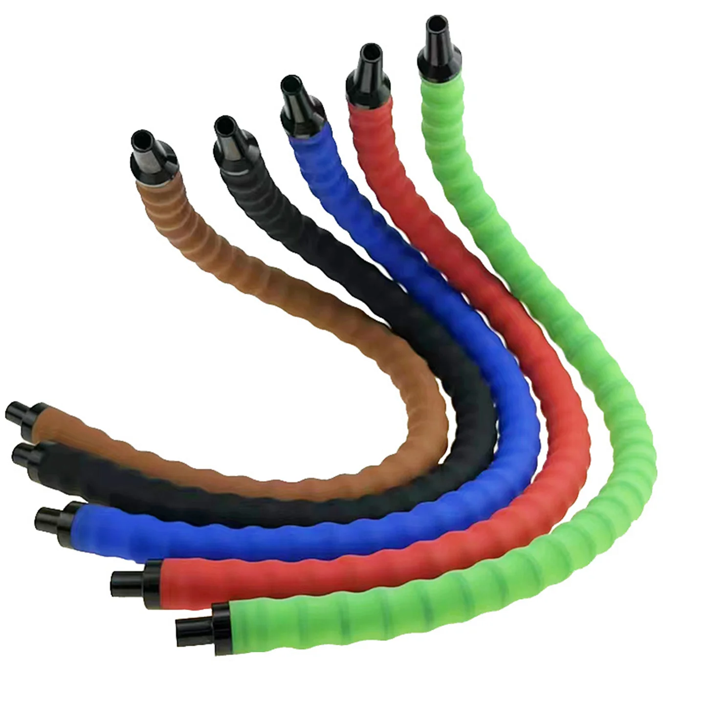 5 Pieces/Lot 70cm Hands-Free Silicone Hose - Curved Hookah Handle Tube - Lazy Smoker Arabic Shisha Pipe Accessories