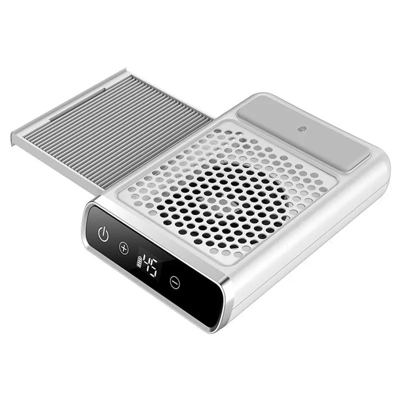 Powerful Nail Vacuum Cleaner Rechargeable Nail Dust Collector For Manicure Salon Tools EU Plug-A83Z