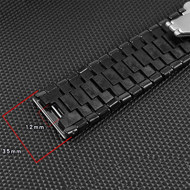 Quality Ceramic Watchband Suitable For Rado Black Diamond Ceramic Wristwatch MenWome Replacement Chain Accessories 27 35mm