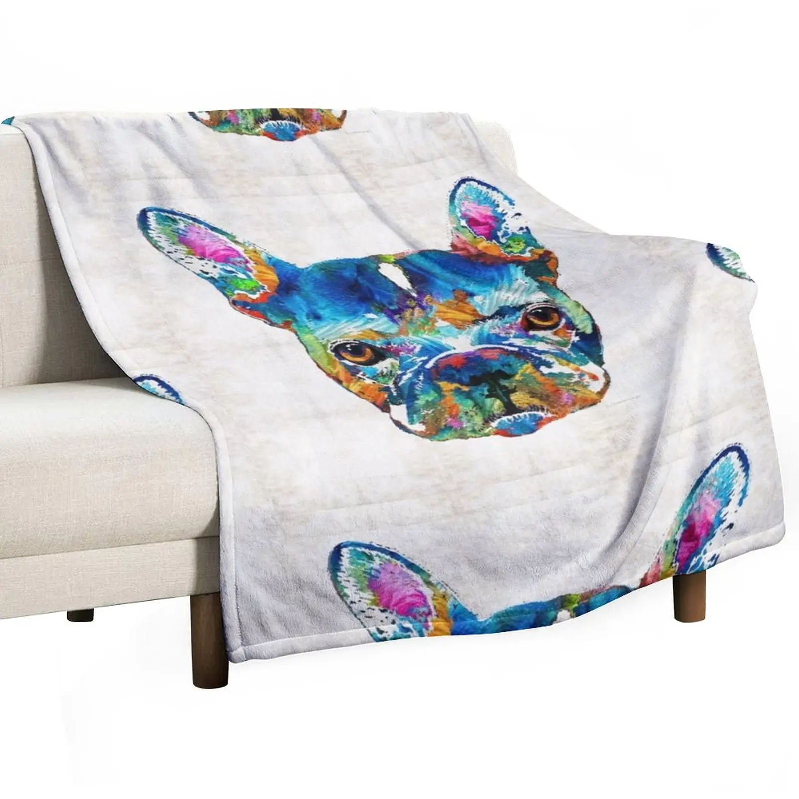 

Colorful French Bulldog Dog Art By Sharon Cummings Throw Blanket anime Sofa Throw Baby Decorative Beds Blankets
