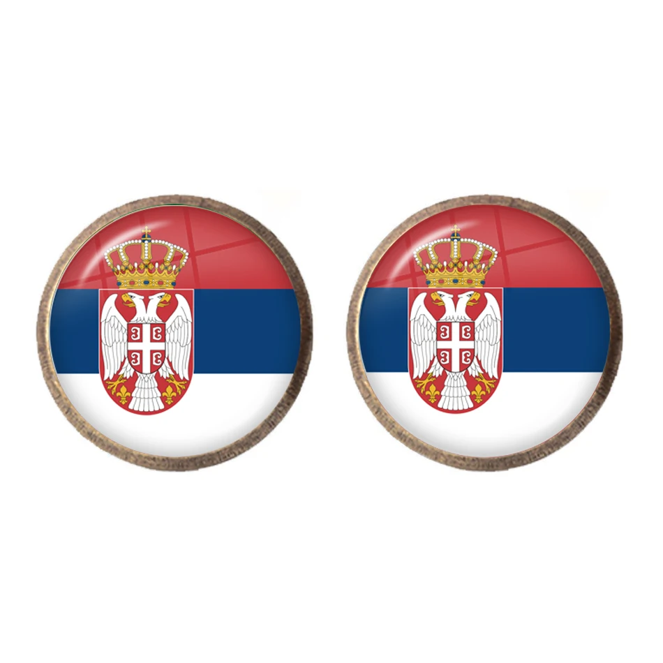 Flaga narodowa stadniny kolczyki szklane Korea,Serbia, rosja, słowenia, argentyna, stany zjednoczone, turcja, hiszpania, dominika biżuteria dla kobiet — zdjęcie 7