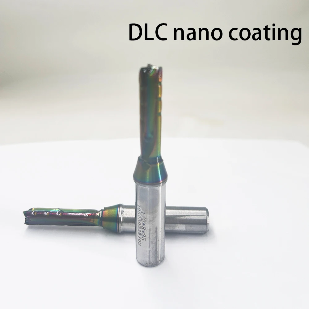 CNC Straight Router Bits 3 Flutes TCT Carbide Tipped End DLC Milling Cutter for Flush Trim Slotting Grooving Wood MDF Plywood