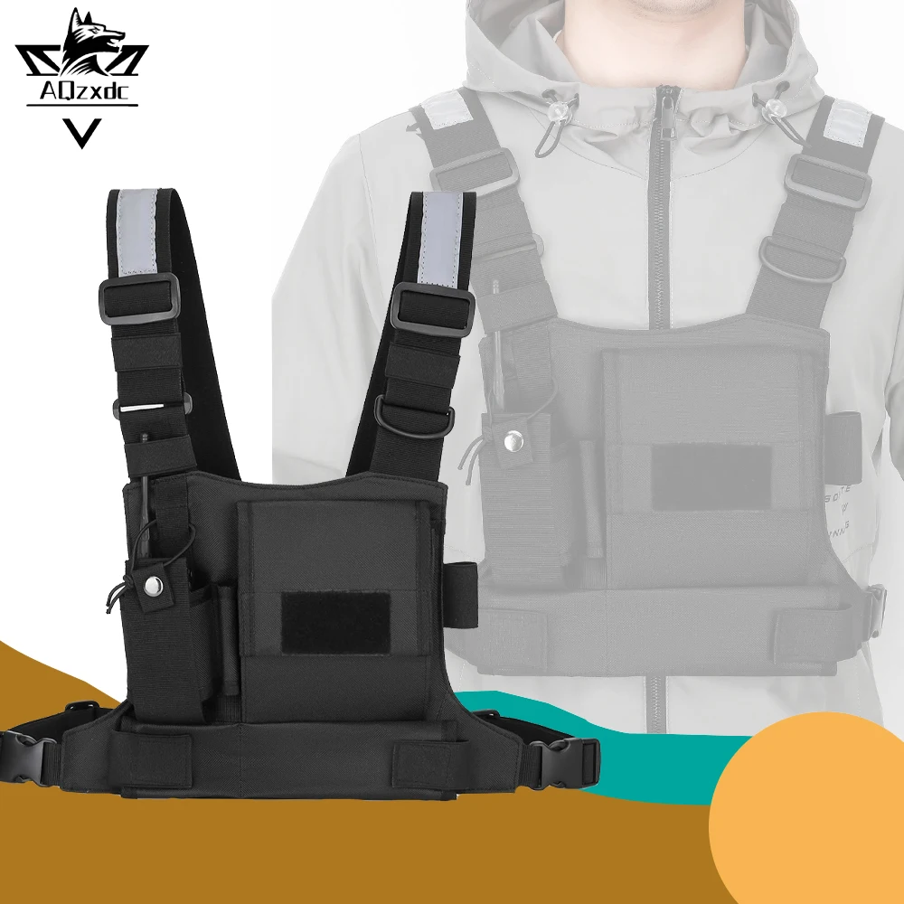 

Tactical Versatile Chest Bag Vest Rig Airsoft Multifunctional Chest Pack For Two Way Radio Walkie Talkie Hands Freely Chest Pack