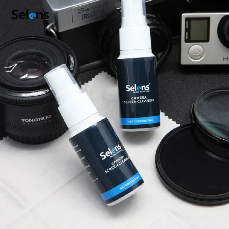 Selens fotografia obiektyw aparatu rozwiązanie do czyszczenia butelka z rozpylaczem Anti-Fog do obiektywu aparatu cyfrowego DSLR ekran telefonu komputera czysta