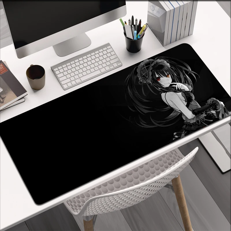 Tokisaki Kurumi Large Mouse Pad Date A Live Mouse Pad Laptops Gaming Accessories Keyboard Desktop PC Gamer Anime Rubber Mousepad