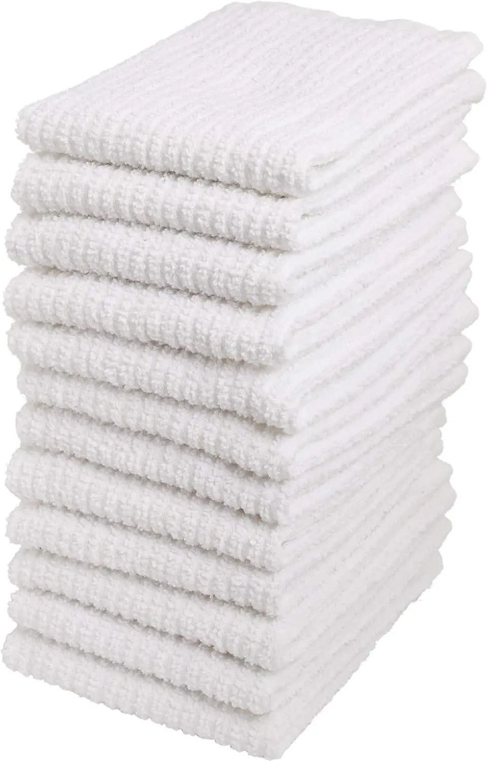 

100% Cotton Bar Mop Dishcloths, Set of 12, Super Absorbent, Machine Washable Kitchen Towels