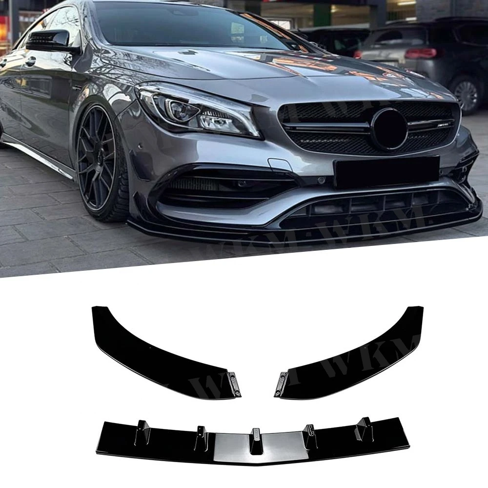 

Front Bumper Lip Spoiler Front Lip Chin Apron Diffuser Bodykit For Mercedes Benz CLA Class C117 CLA200 260 CLA45 AMG 2016-2019