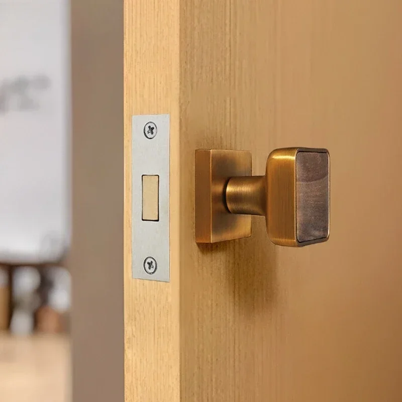 

Отличный деревянный дверной замок для спальни, скрытый в стене, односторонняя ручка, односторонний невидимый замок