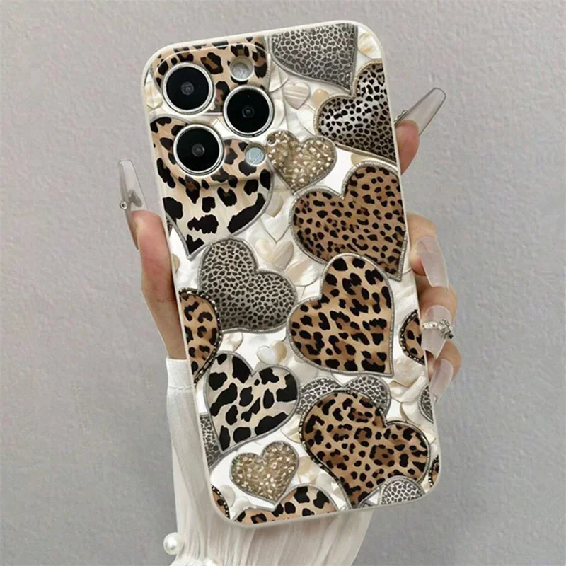 

Heart Leopard Pattern Phone Case For Xiaomi Poco X5 X6 M6 X6 Pro 5G Case Mi 13 12 11 Lite 5G 14 13T 12T 14T Pro Shockproof Cover