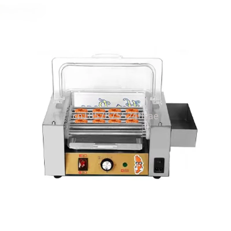 

Roasted Sausage Roller Machine Five Roots Commercial Party Sausage Roller BBQ Camping Cooking Hot Dog Grill Machine