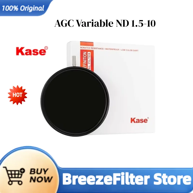 

Kase 43 46 49 62 67 77 55 58 82mm Variable ND 1.5-10 AGC ND Lens Filter for Camera Lens Adjustable Neutral Density Filter