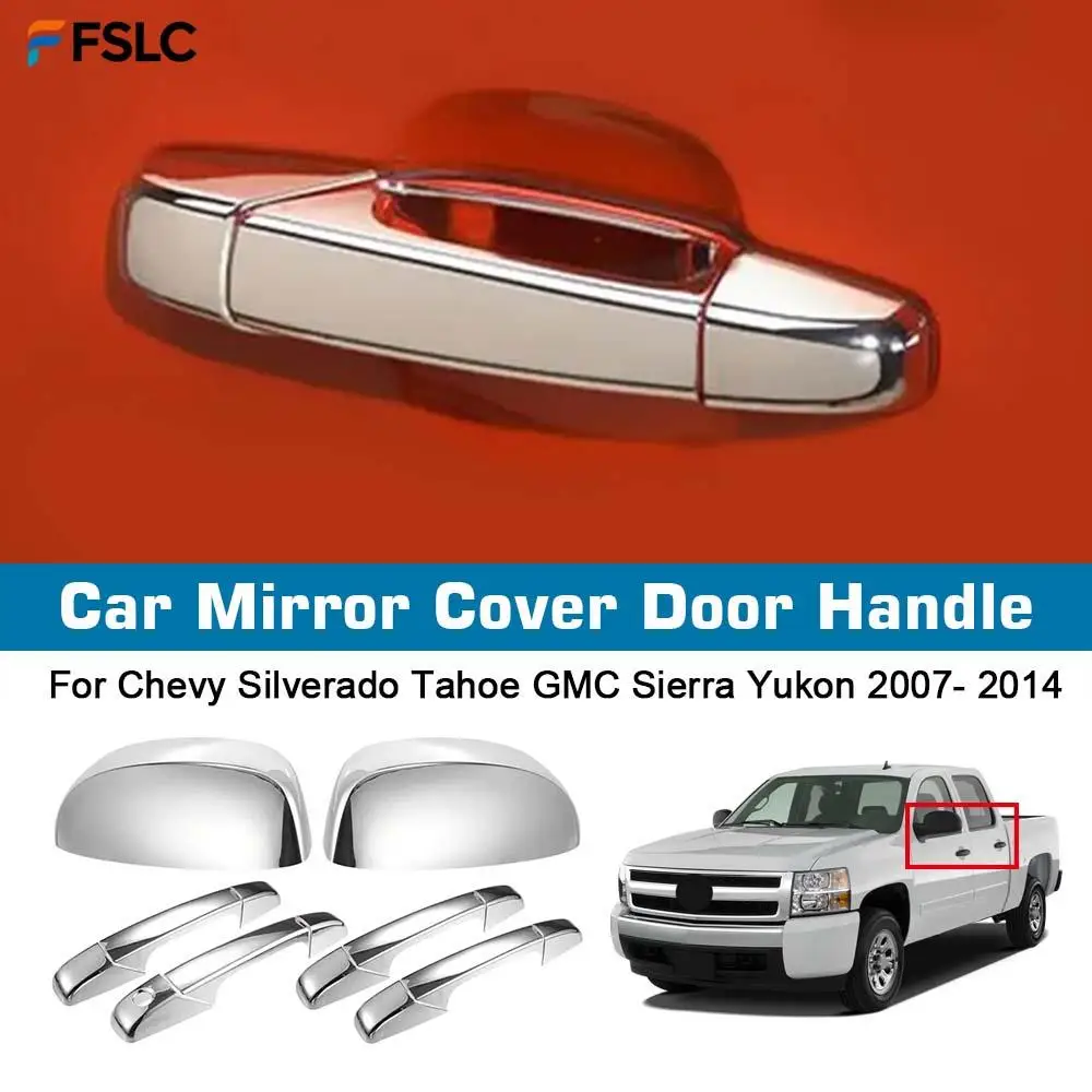 

⭐Genuine⭐ Chrome Silver Styling Auto Parts Car Mirror Cover Door Handle For Chevy Silverado Tahoe GMC Sierra Yukon 2007- 2014