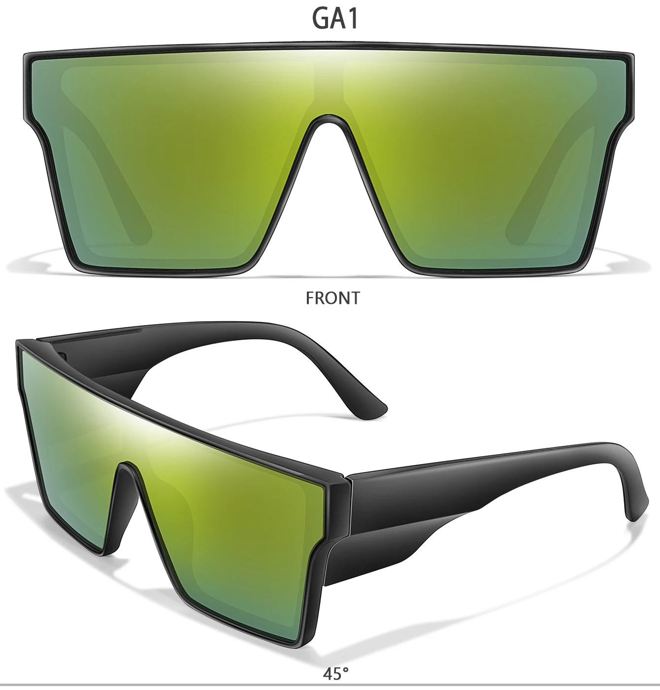 Großer Rahmen, bunte Linse, Radfahren, Sonnenbrille, Angeln, Wandern, Laufen, Fahren, Outdoor-Sport, für Männer und Frauen als Geschenk, Festival, UV400 – Detail 4