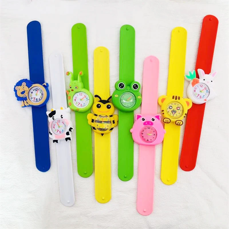 Cartoon Unicorn Watches Children Study Time Clock Toys Baby Birthday and Christmas Gifts Slap Wrist Kids Watches for Boys