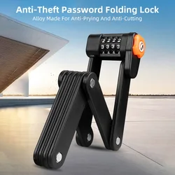 Bike Lock Combination Secure Two Bikes Anti-Theft Combination Folding Lock Crafted Password Convenient Motorcycle Ebike Lock