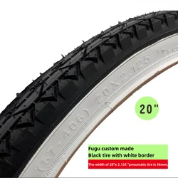 Vintage Genuine Bicycle Rubber Tire, White Tire, 20x2.125, Manufacturers