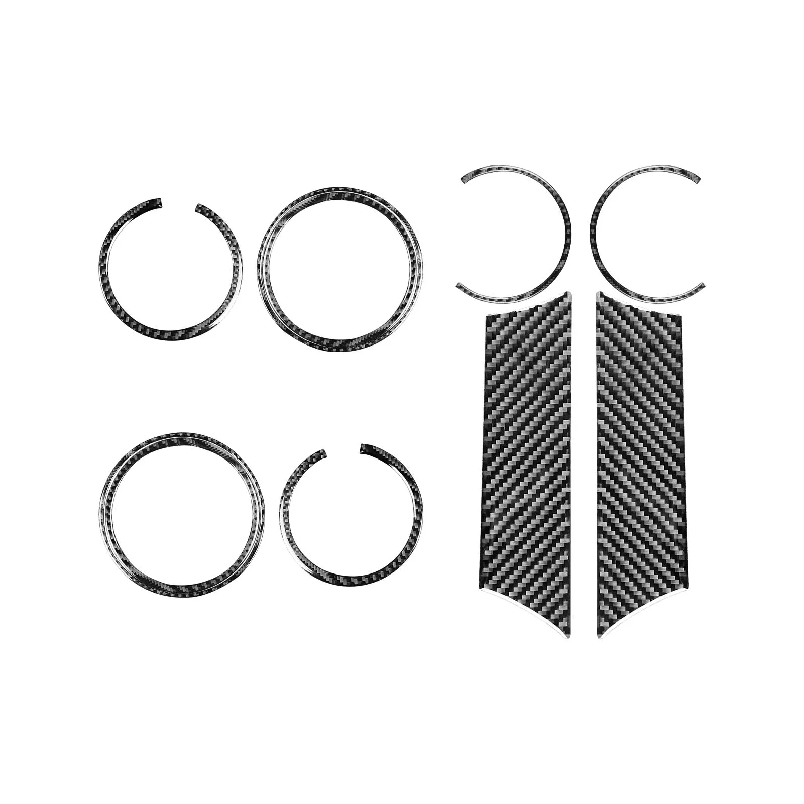 Carbon Fiber Car Door Speaker Cover Door Handle Sticker Car Interior For Mini Cooper Hardtop R56 Clubman R55 Convertible R57