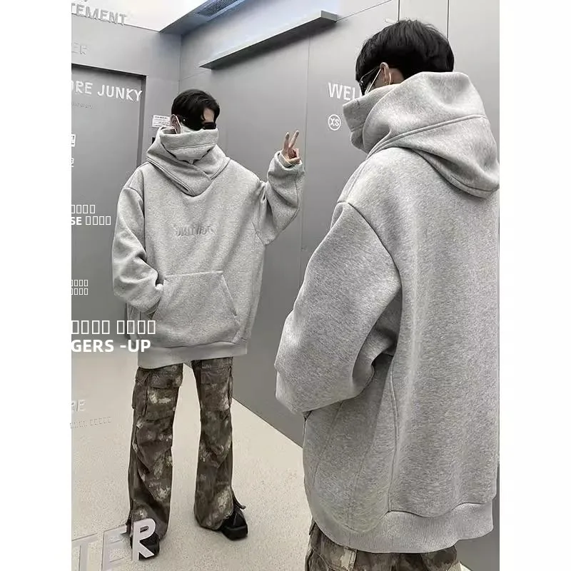 

Мужская модная толстовка-худи большого размера, утепленная, осенне-зимняя, функциональная, ветрозащитная, водонепроницаемая, антибактериальная, самовпитывающая влагу