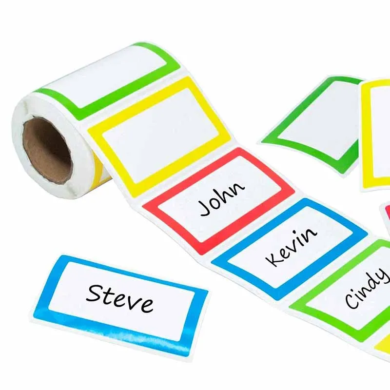 250Pcs Waterproof Blank Self Adhesive Assorted Decor Sticker Removable Label Stickers Tag File For Office School Home Supplies