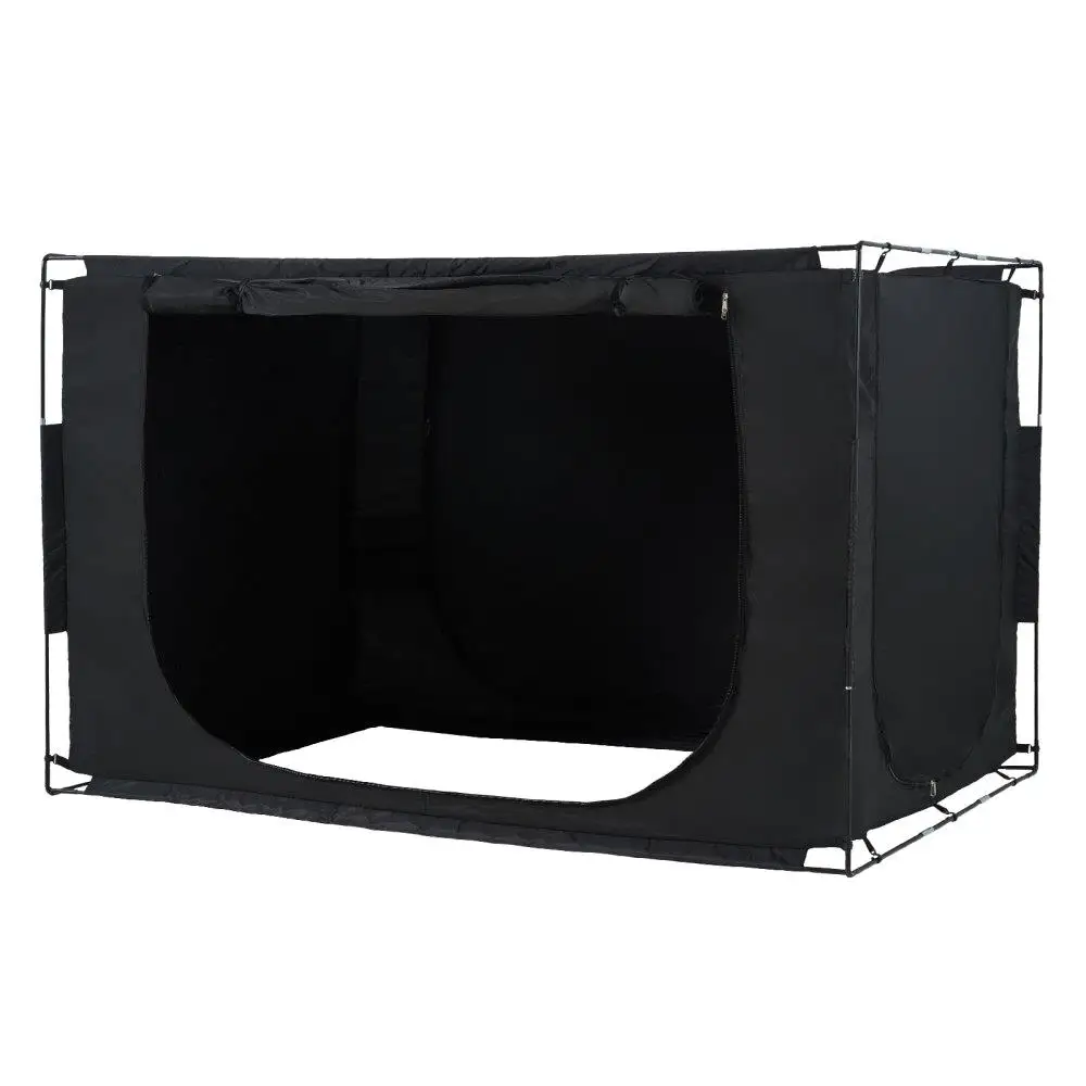 

3 Door Bed Tent Breathable 70% Blackout 0.43in Fiber Poles