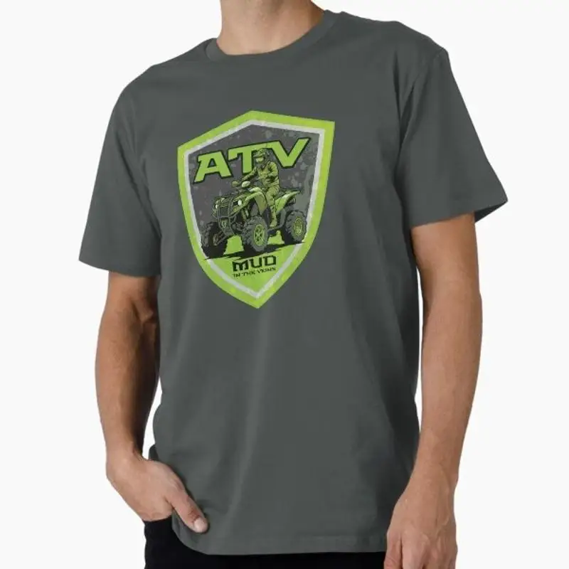 ATV Mud In The Veins Shield Design Premium Made USA AUS T shirt M 2XL