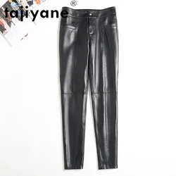 Tajiyane Pants Women 2020 Real Leather Pants Genuine Sheepskin Trousers Woman High Wasit Trousers Leggings Pantalones TN846