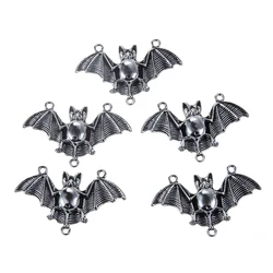 10pcs Antique Silver Plated Bat Connector Charms For Jewelry Findings Accessories 4.5*3cm