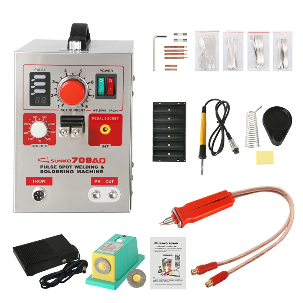 110V 120V Sunkko 709AD Spot Welder  For 18650 Lithium Battery Pack