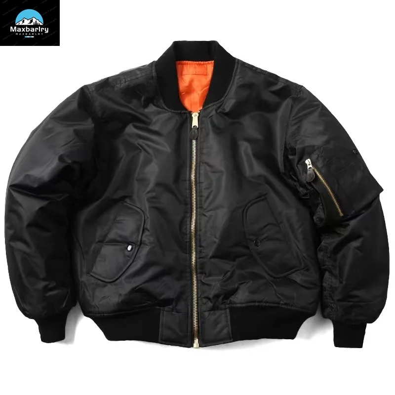 Jaqueta Bomber de Nylon grosso masculina e feminina, Uniforme Retro Americano, Flight Coat, Jaqueta exterior de inverno, masculina, MA1