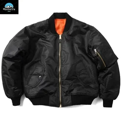 Men MA1 Jacket Winter Outdoor Thick Quality Nylon American Retro Uniform Flight Women Coat Male Bomber Flight Jacket