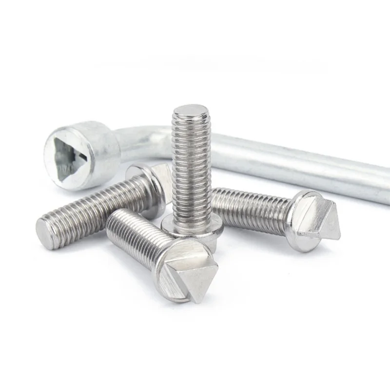 

304 Stainless Steel M6 M8M10 Outer Triangle Head Anti Theft Security Screws for Street Light Motor Box Guardrail,Wrench/Tool Key