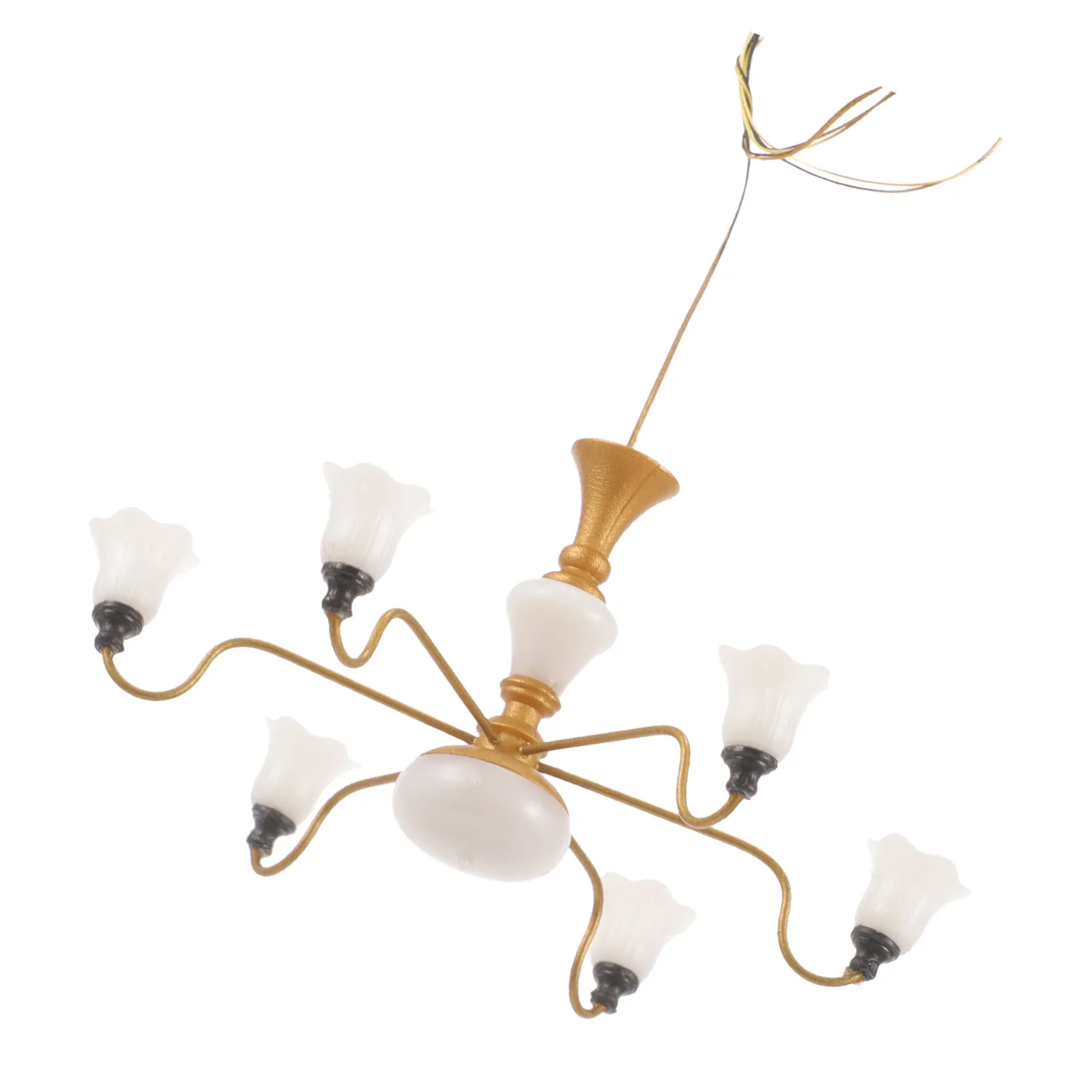 Miniature Ceiling Lamp Hanging Light Decoration Classic Color Realistic Look Micro Scene Craft Dollhouse Ceiling Light Ornament