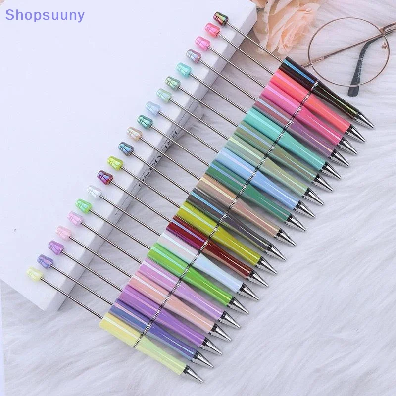 [SU]5/10Pcs Mixed Beaded Ballpoint Pen Creative Beadable Pen Wedding Party Guest Gift Guest Christmas Decor For Home[SU]