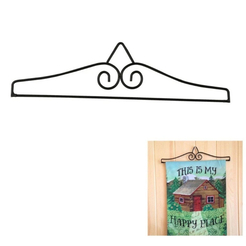 2pcs 정원 깃발 벽 스크롤 행거 금속 수평 정원 깃발 홀더 날씨 Dropship