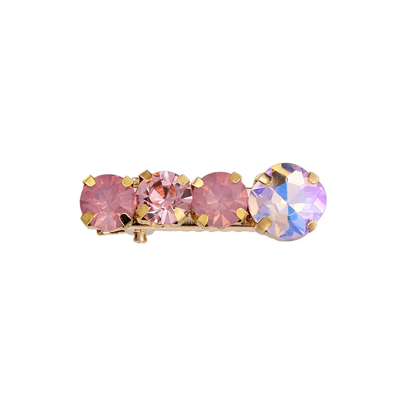 Fashion Colorful Gems Rhinestones Hairpins for Womans Girls Sweet HairClips Hair Decoration Alloy Barrettes Hair Accessories