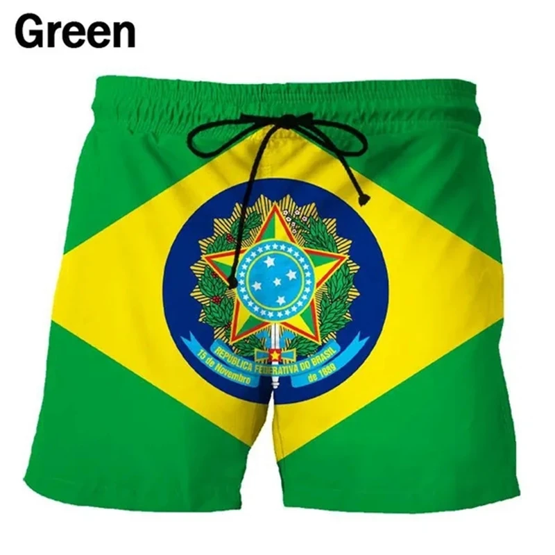 New Brazil Flag 3d Summer Shorts Men Women Casual Fashion Personality Sport Beach Shorts Trunk Sportwear Short Pants Male Brief