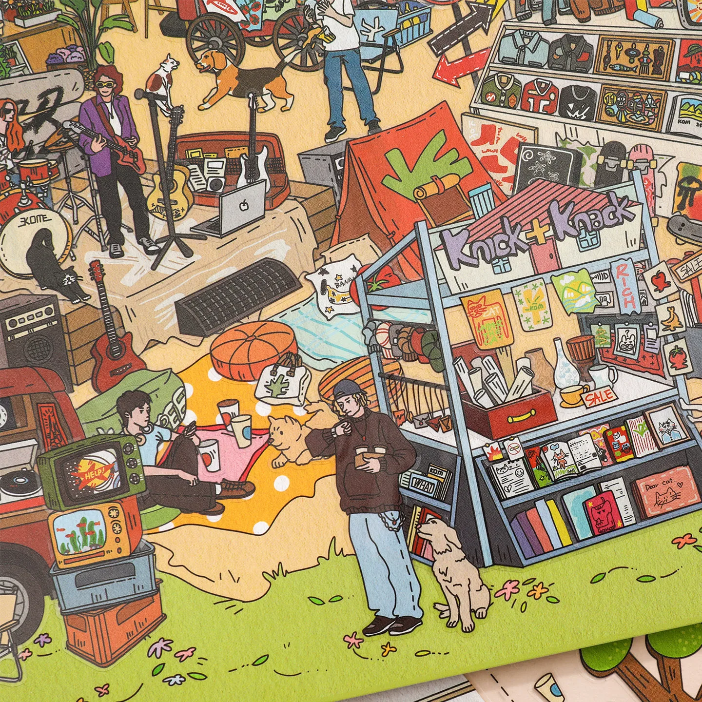 

Kawaii Afternoon Park 3D Park Party Landscape Sticker DIY Pocket Cabin Scene festival gift ﻿