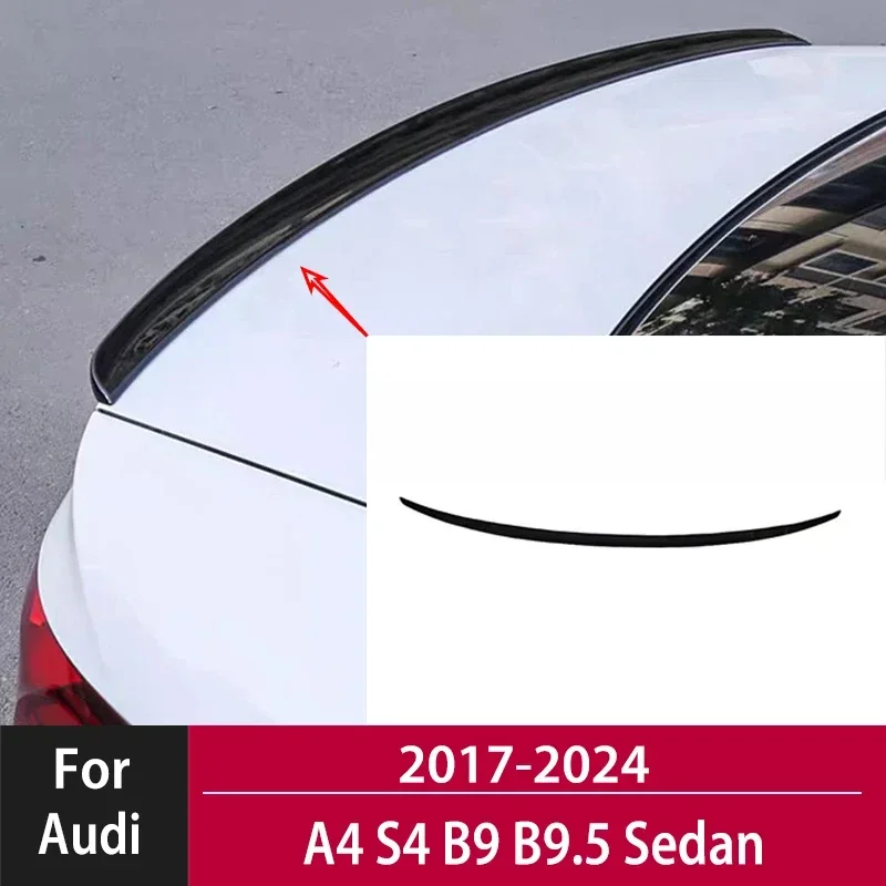 

Для Audi A4 S4 B9 B9.5 Седан 2017-2024 Спойлер на заднюю крышу Крыло S Стиль Автомобильный задний багажник Спойлер Крыло Хвостовой плавник Комплект кузова Тюнинг