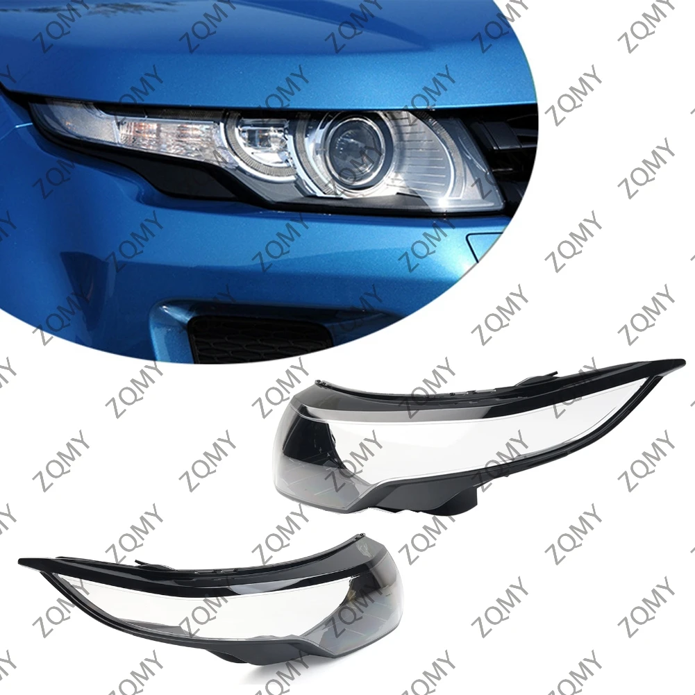 2pcs Car Headlight Lens Cover Headlamp Lampshade Lamp Shell For Land Rover Range Rover Evoque 2011 2012 2013 2014 2015 2016-2019