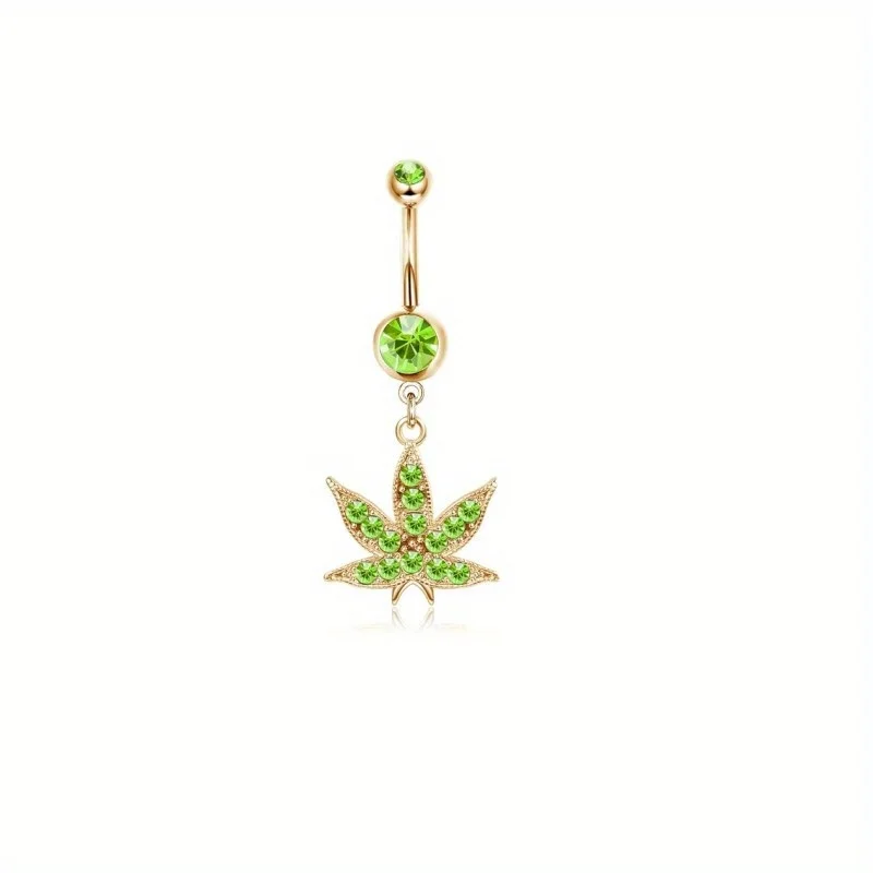 Gold Plated Belly Button Ring, Classic Navel Jewelry